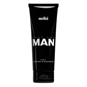MIHI Just for MAN. Mycí gel na obličej a gel na holení 2 v 1